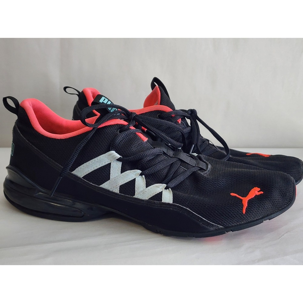 Puma Cell Regulate Black Coral Blue Running Shoes 190305-10 Womens Size 12